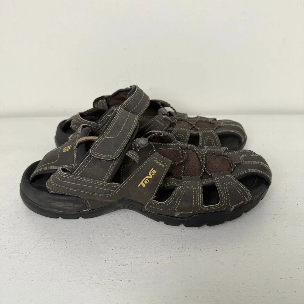 Teva‎ Omnium Mens 9 Brown Closed Toe Fisherman Sandals Hiking